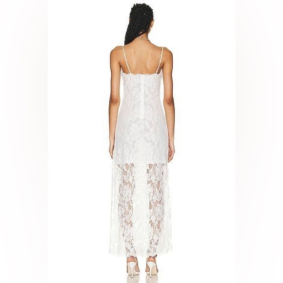 HEMANT & NANDITA Reet Midi Dress In Off White - Picture 4 of 13